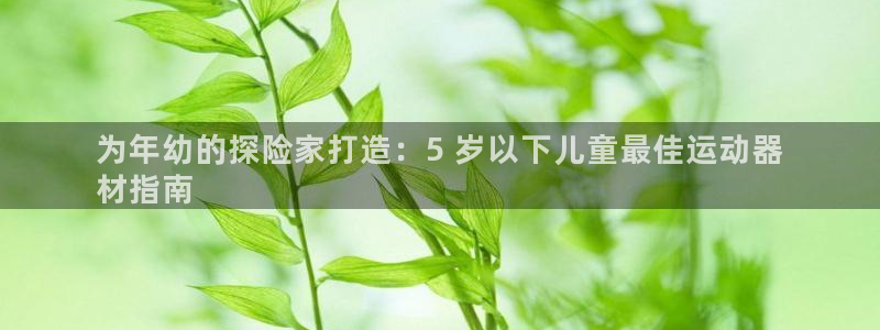 意昂体育3平台注册：为年幼的探险家打造：5 岁以下儿