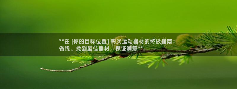 意昂3科技：**在 [你的目标位置] 购买运动器材的