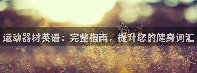 意昂体育3平台注册流程视频：运动器材英语：完整指南，