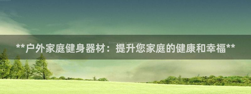 意昂体育3招商：**户外家庭健身器材：提升您家庭的健
